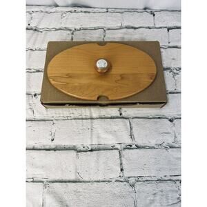 Longaberger Woodcrafts Basket Lid w Handle Oval with Star Knob #53365 NEW!